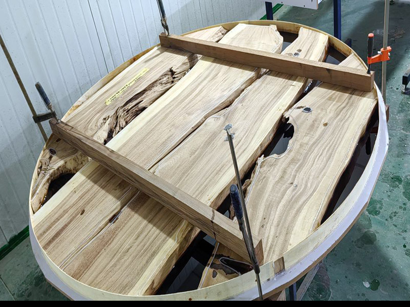 Raw slab layout