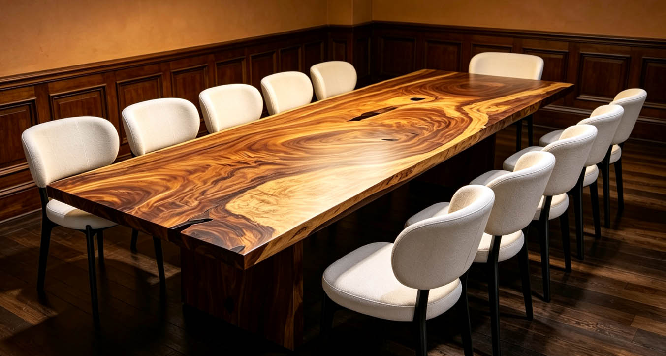 solid wood grantie dining table