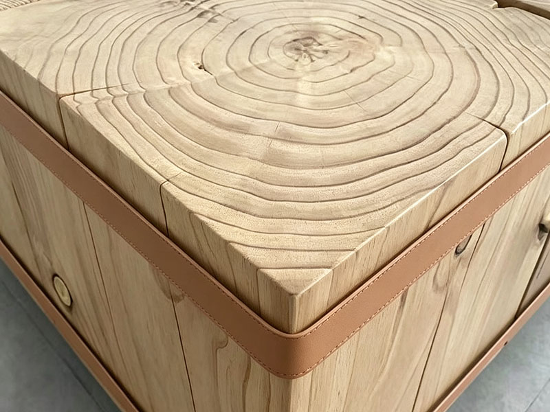 wood block coffee table-1