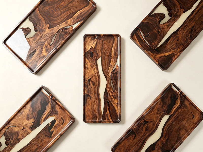 solid wood serving tray
