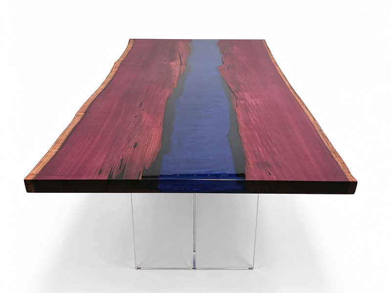 purple heart solid wood dining table