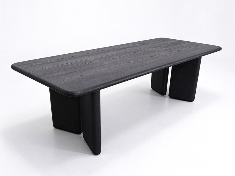 ash wood burnt dining table