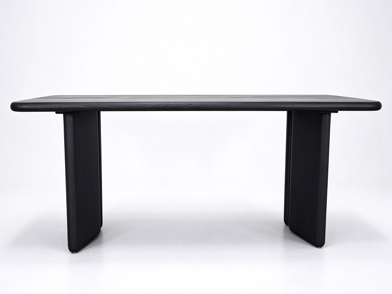 burnt wood dining table